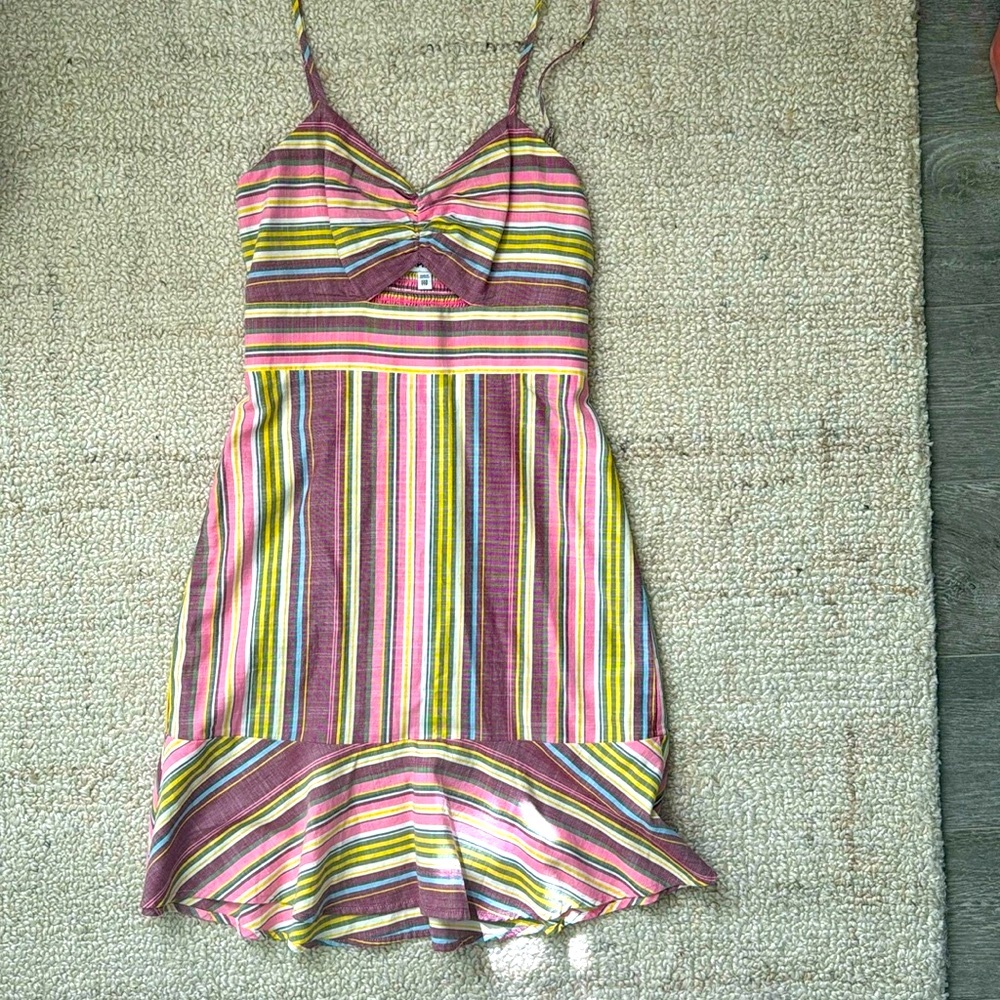 Express Stripped Cut Out Summer Dress